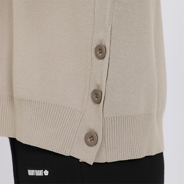 サイドボタンニット プルオーバー（グレージュ）