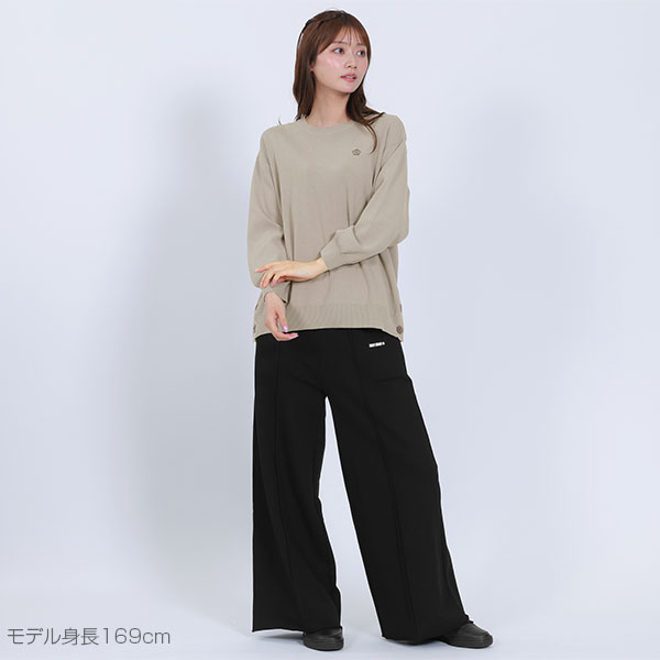 サイドボタンニット プルオーバー（グレージュ）