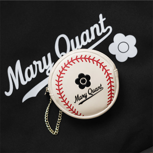 ベースボール ダイカットポーチ（ホワイト）