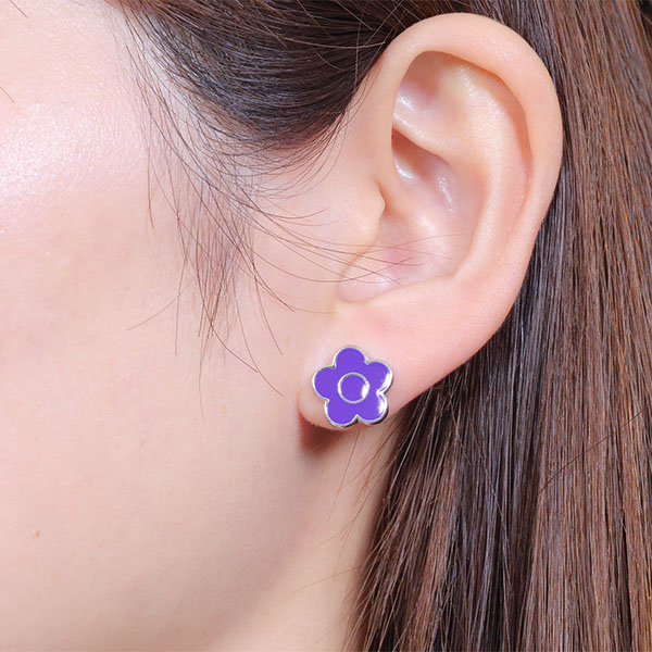カラフルエポ ピアス（パープル）