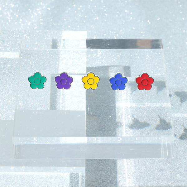 カラフルエポ ピアス（レッド）