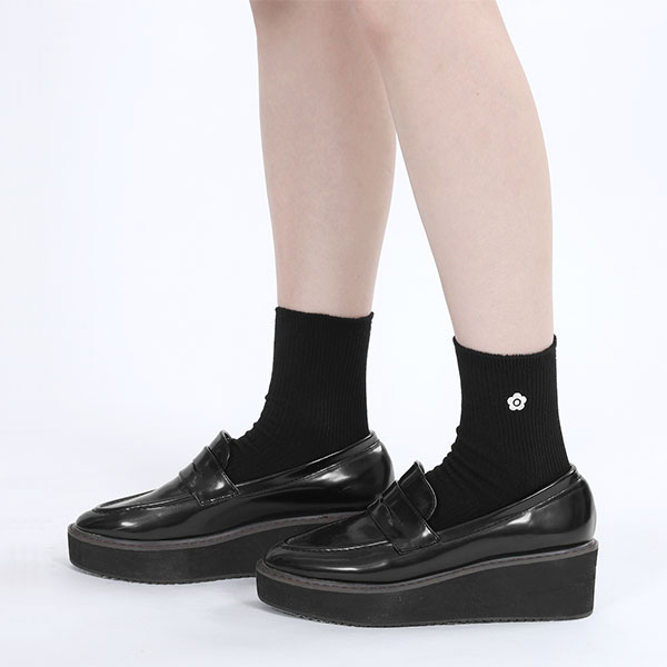 ベーシックリブ ソックス（ブラック）