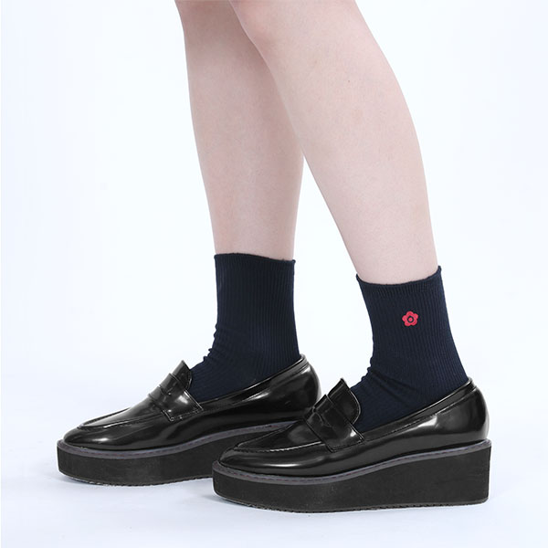 ベーシックリブ ソックス（ネイビー）