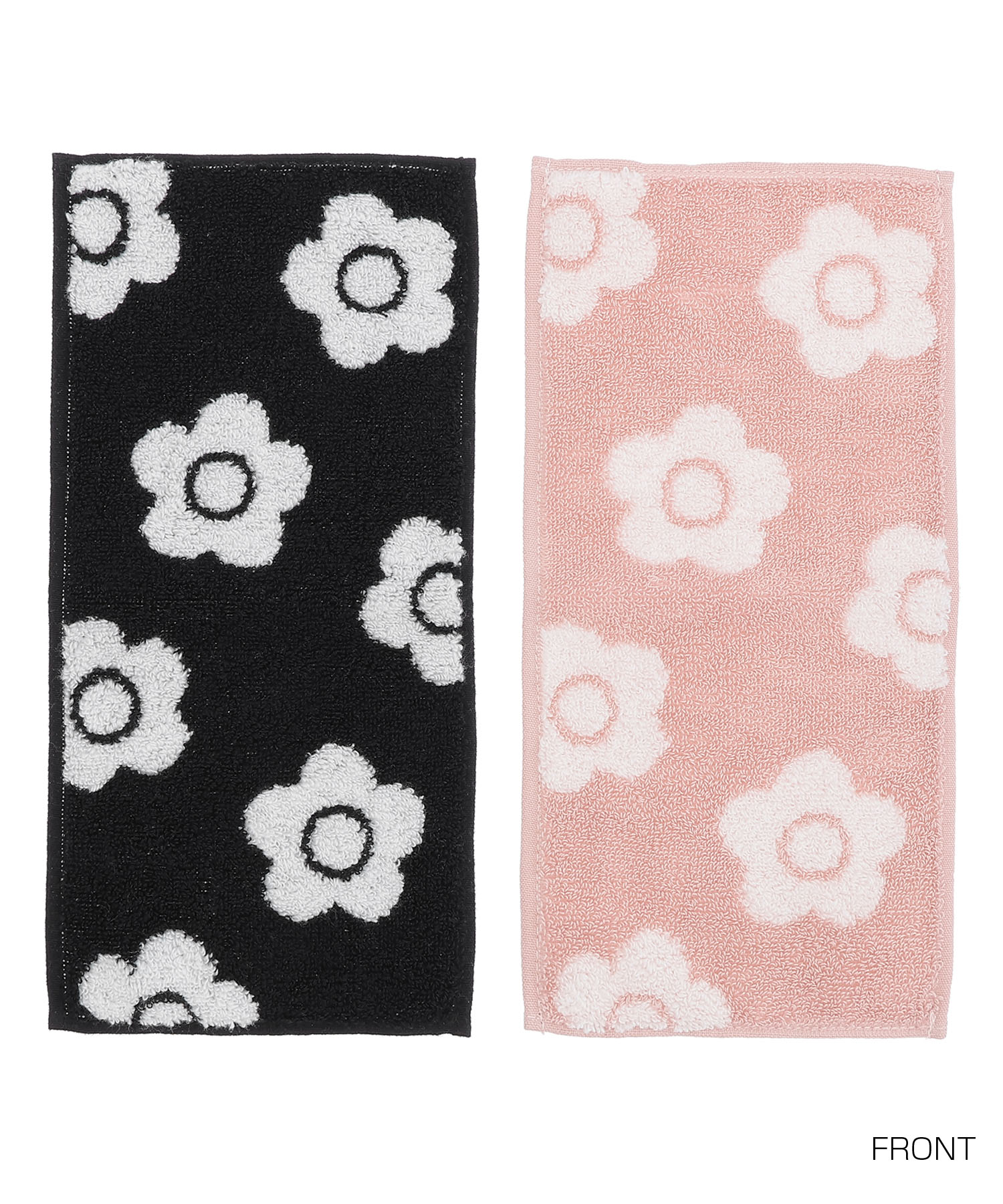 デイジーパターンハーフ タオルセット（ブラック）