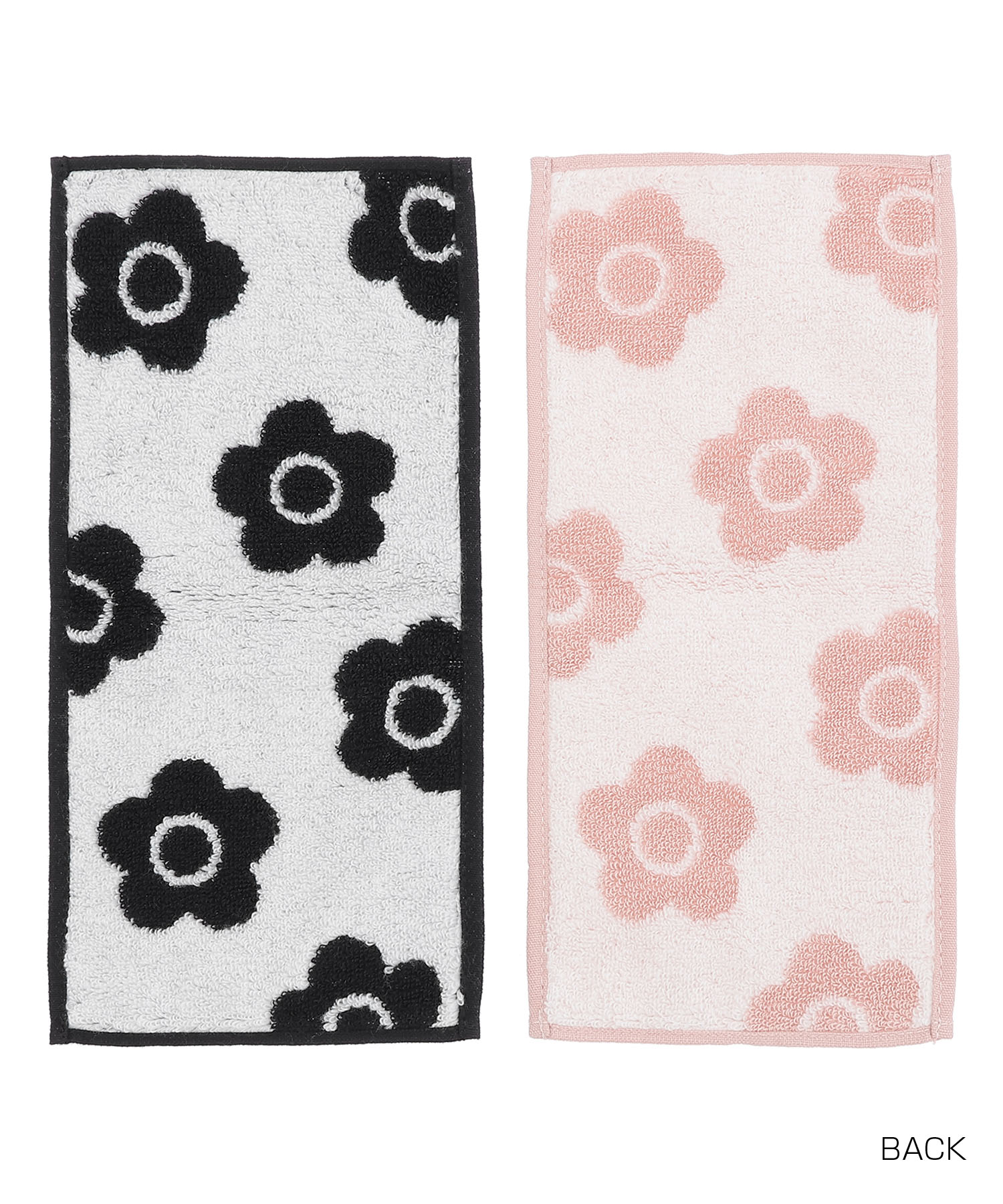 デイジーパターンハーフ タオルセット（ブラック）