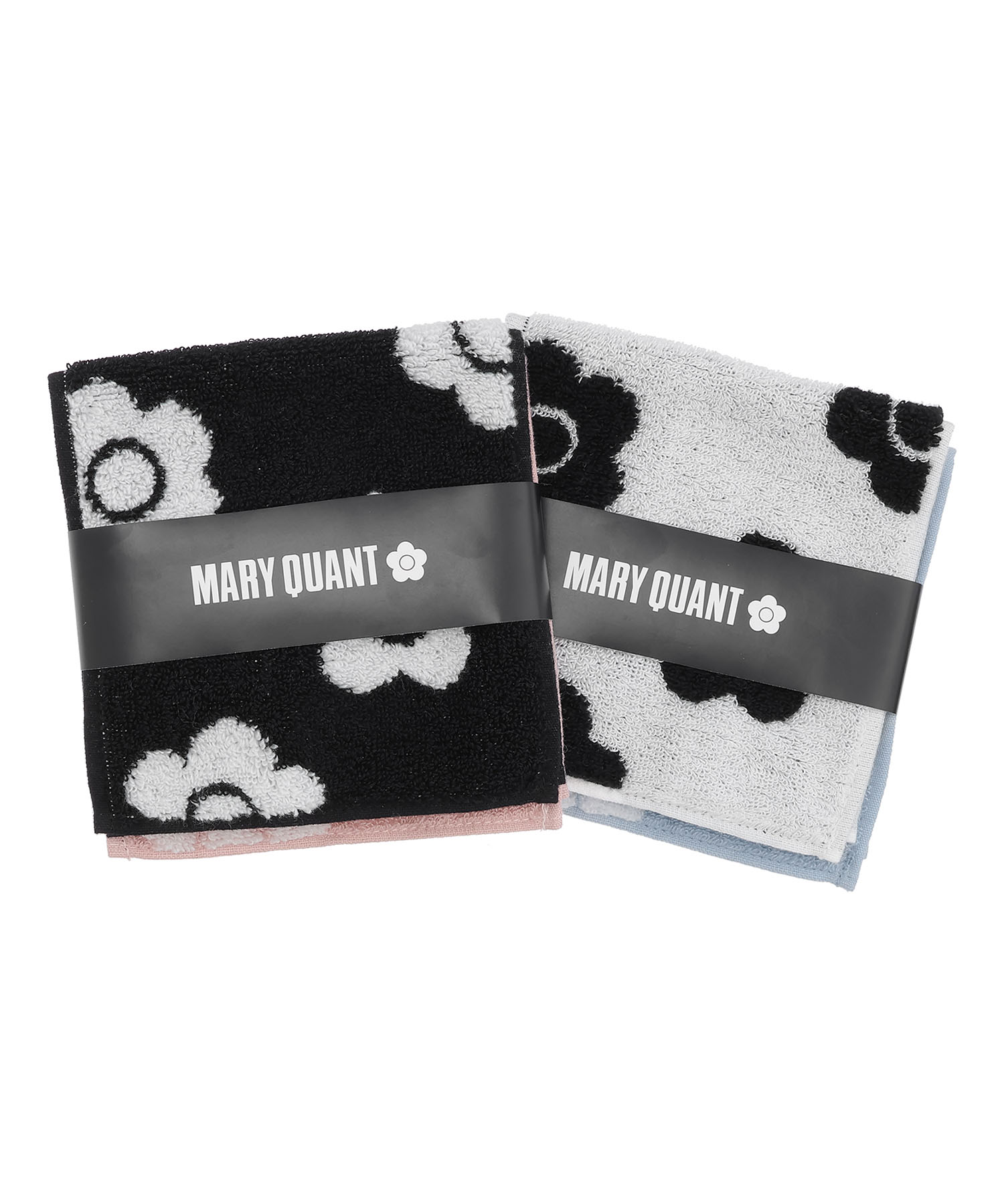 デイジーパターンハーフ タオルセット（ブラック）