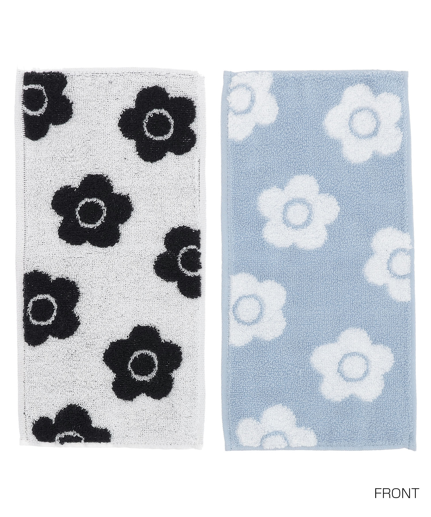 デイジーパターンハーフ タオルセット（ホワイト）