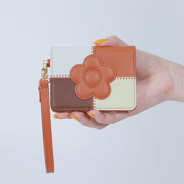 パッチワーク パスケース（テラコッタ）