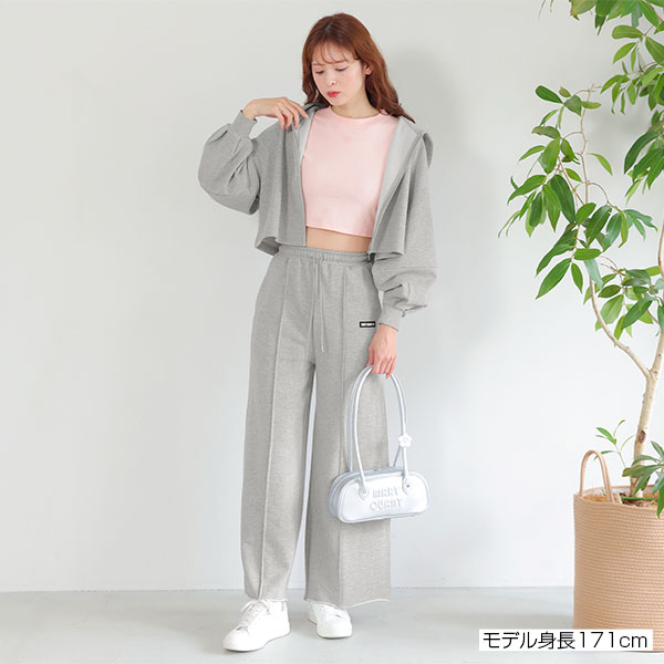 ロゴタグスウェット パンツ（グレー）