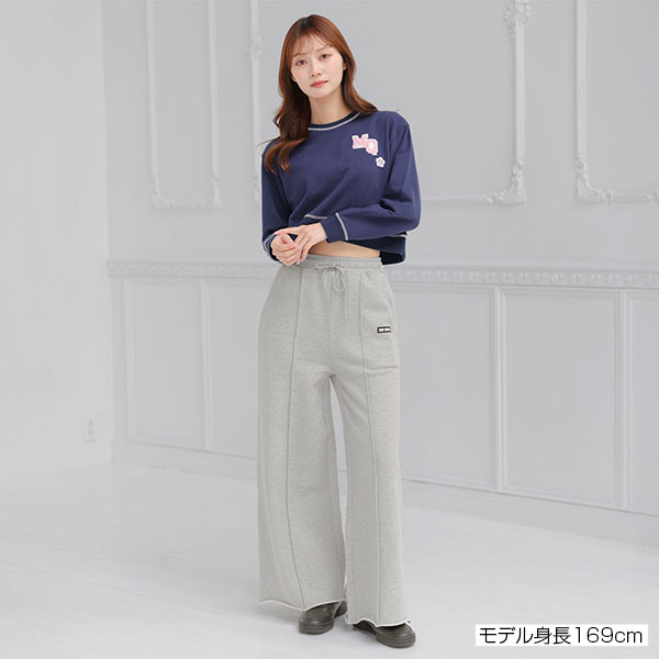 ロゴタグスウェット パンツ（グレー）