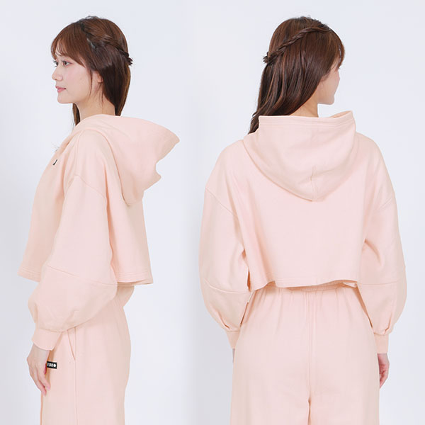 ロゴタグスウェット パーカ（ピンク）