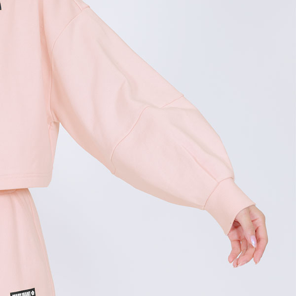 ロゴタグスウェット パーカ（ピンク）