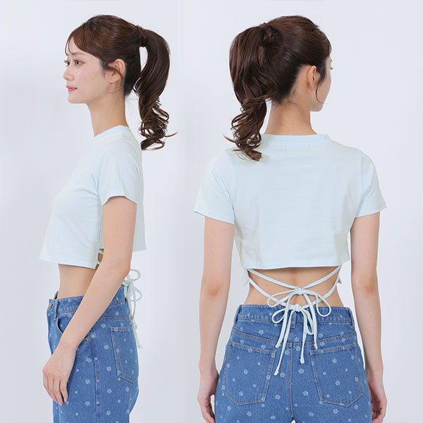 ウエストリボン プルオーバー（ブルー）