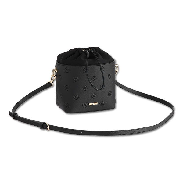 シンプルエンボスデイジー ドロストショルダー（ブラック）