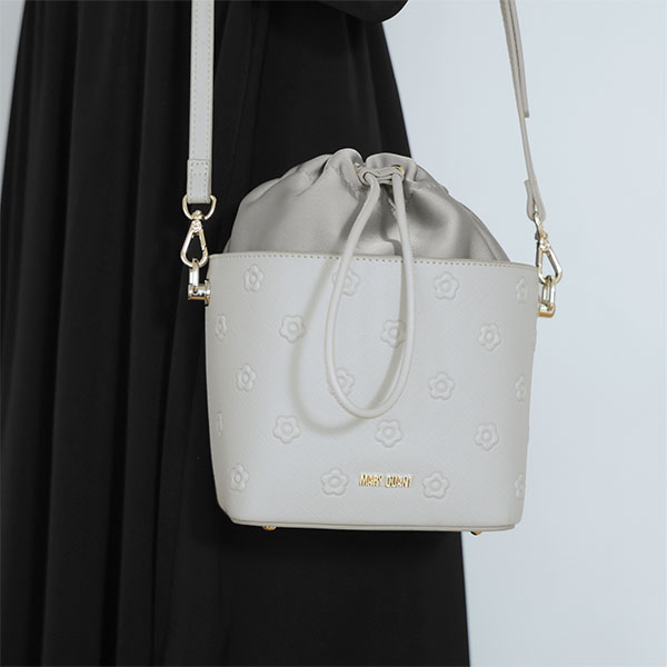 シンプルエンボスデイジー ドロストショルダー（ライトブルー）