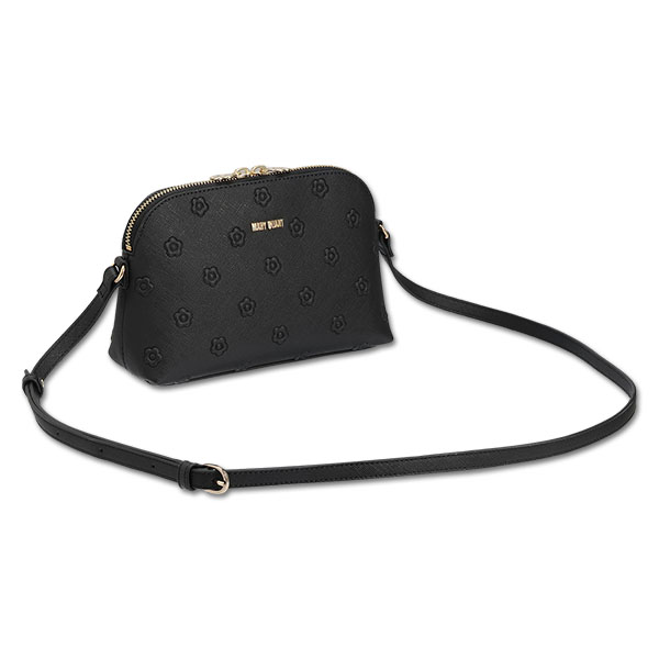 シンプルエンボスデイジー ポシェット（ブラック）