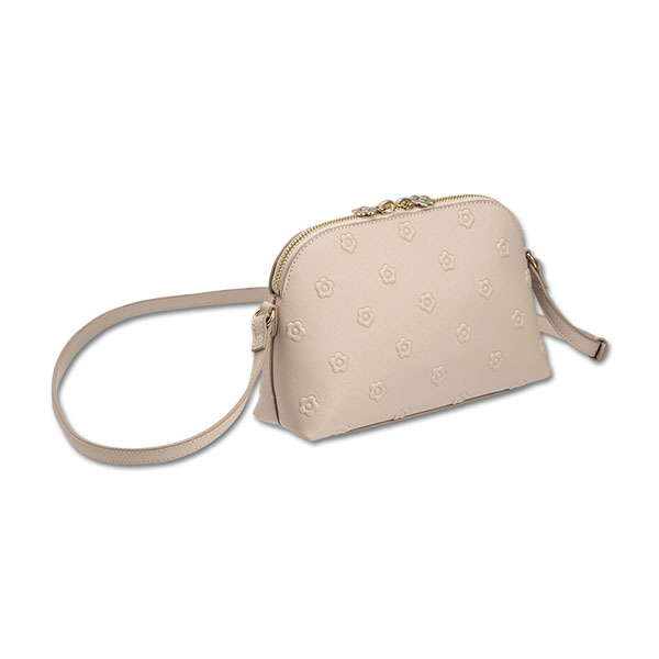 シンプルエンボスデイジー ポシェット（ベージュ）