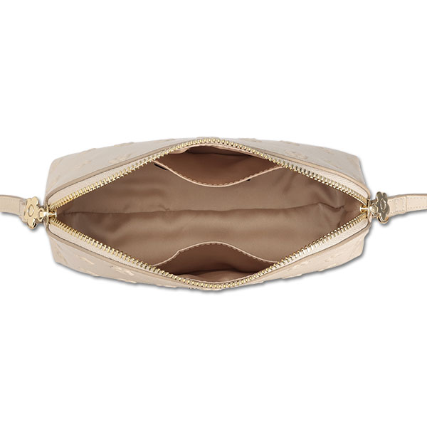 シンプルエンボスデイジー ポシェット（ベージュ）