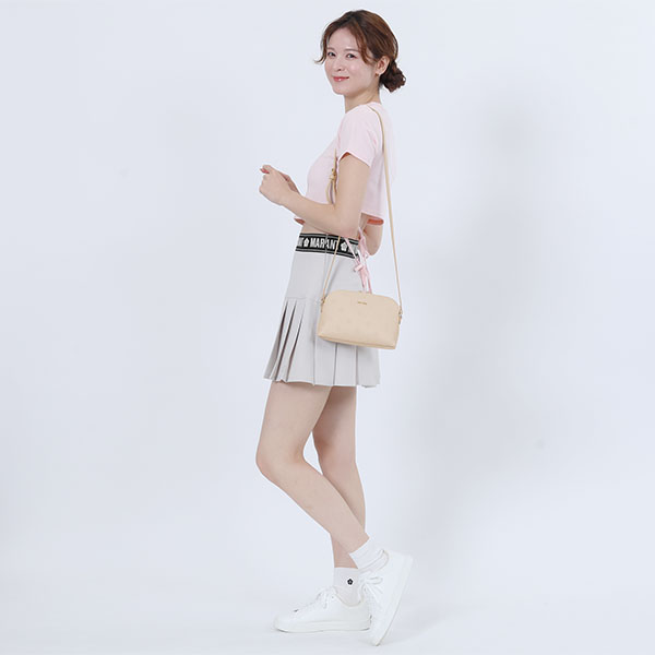 シンプルエンボスデイジー ポシェット（ベージュ）