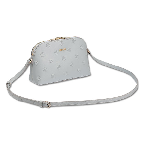 シンプルエンボスデイジー ポシェット（ライトブルー）