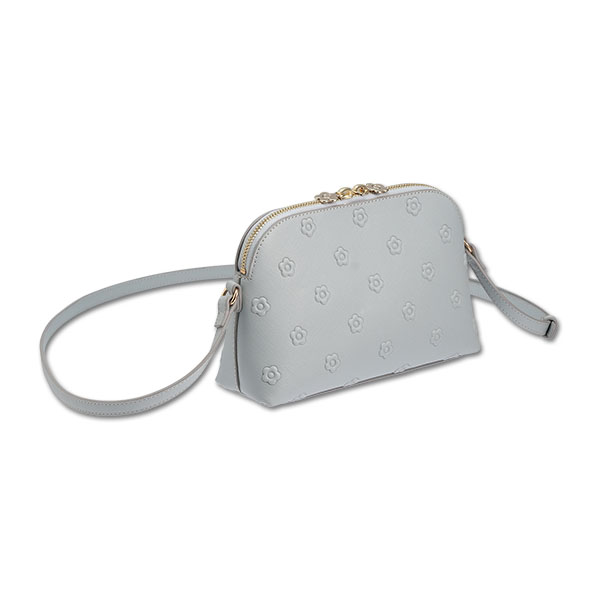 シンプルエンボスデイジー ポシェット（ライトブルー）