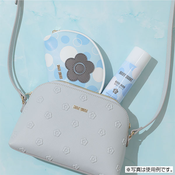 シンプルエンボスデイジー ポシェット（ライトブルー）