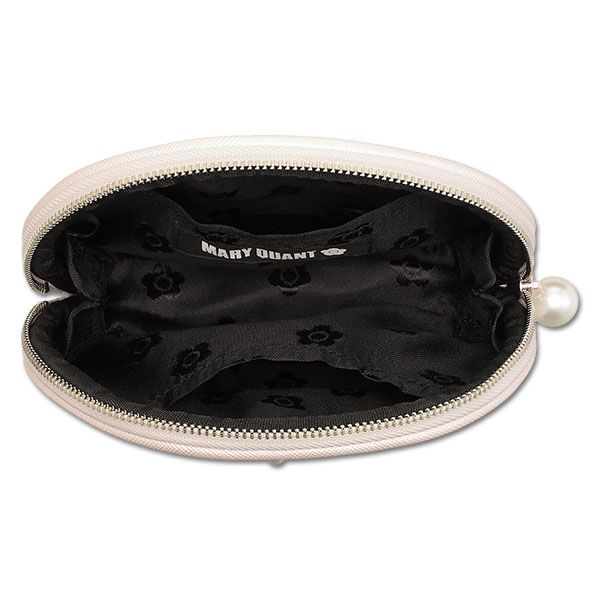 サフィアーノパール ラウンドポーチ（パールピンク）