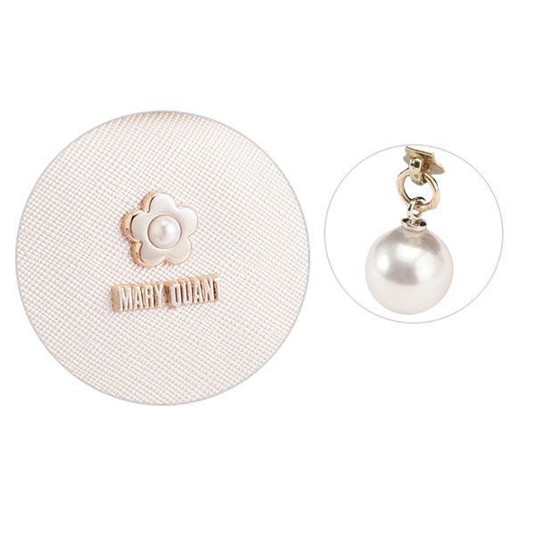 サフィアーノパール ラウンドポーチ（パールピンク）