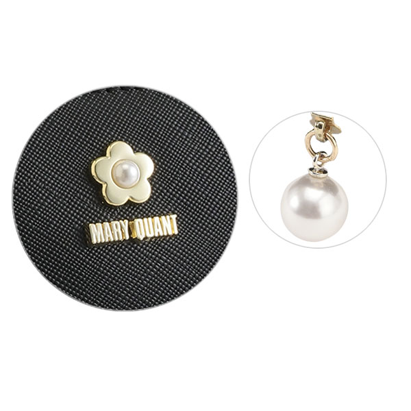 サフィアーノパール 3ポケットポーチ（ブラック）