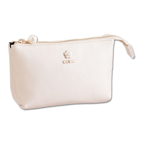 サフィアーノパール 3ポケットポーチ（パールピンク）