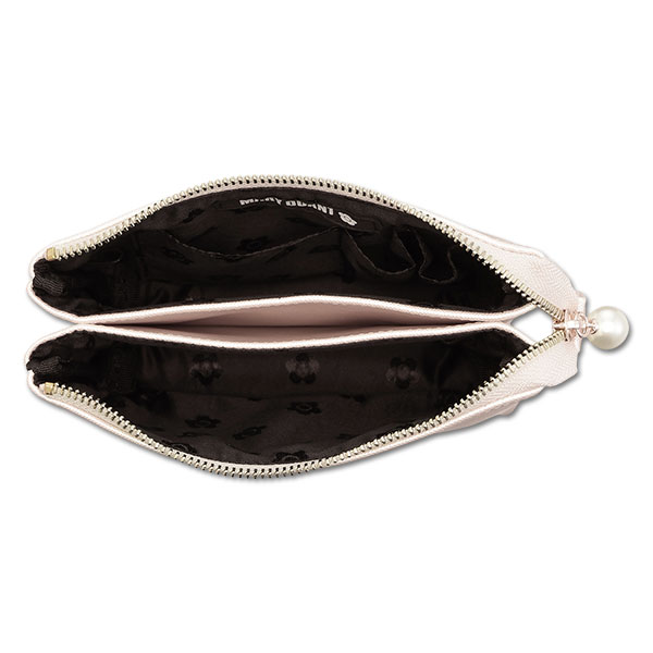 サフィアーノパール 3ポケットポーチ（パールピンク）