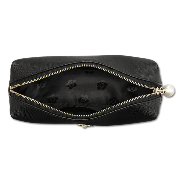 サフィアーノパール スクエアペンケース（ブラック）