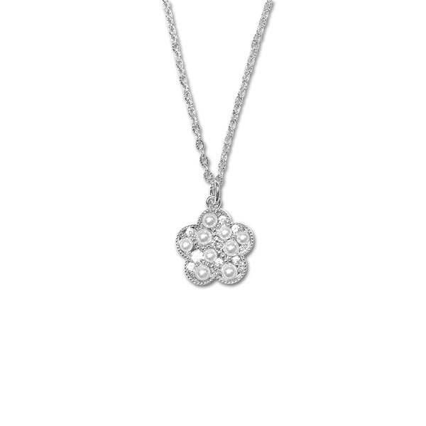 パールクラスタ ネックレス（シルバー）