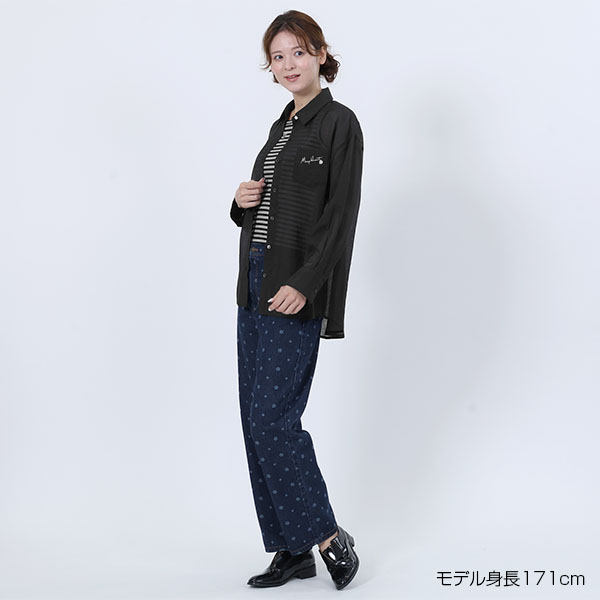 シアーUVシャツ ブラウス（ブラック）