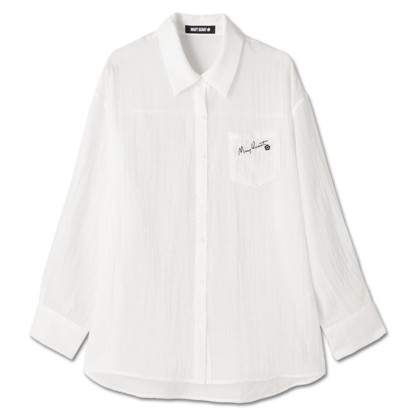 シアーUVシャツ ブラウス（ホワイト）