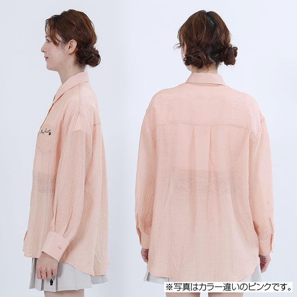 シアーUVシャツ ブラウス（ホワイト）