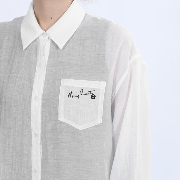 シアーUVシャツ ブラウス（ホワイト）