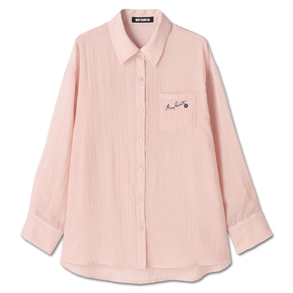 シアーUVシャツ ブラウス（ピンク）