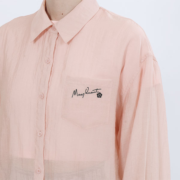 シアーUVシャツ ブラウス（ピンク）