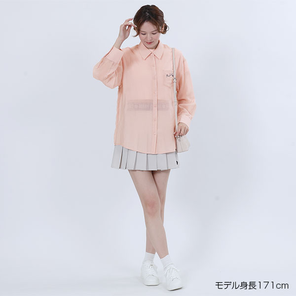 シアーUVシャツ ブラウス（ピンク）