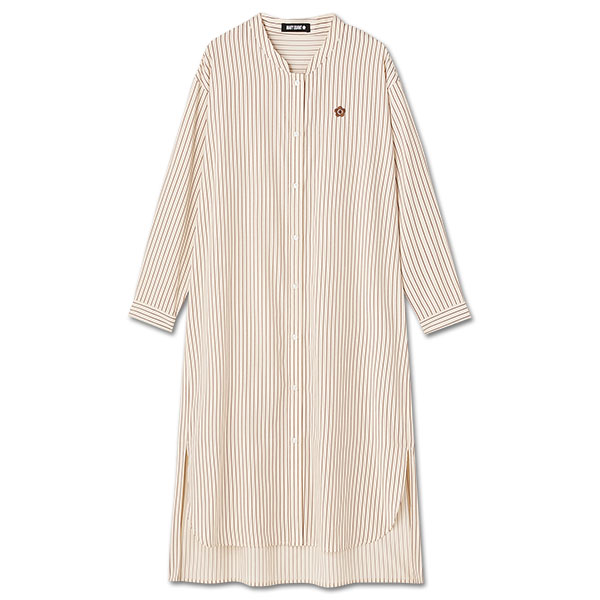 ロングシャツ ワンピース（ベージュ）