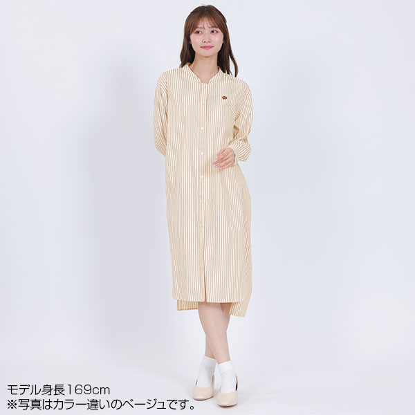 ロングシャツ ワンピース（ブルー）