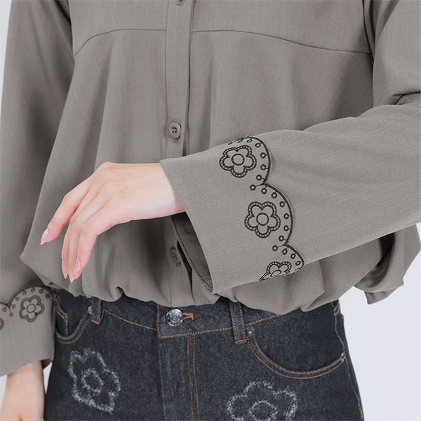 デイジースカラップ ジャケット（グレー）