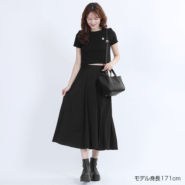 リブコンパクト Tシャツ（ブラック）