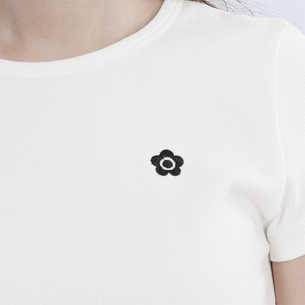 リブコンパクト Tシャツ（ホワイト）