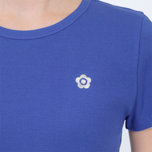 リブコンパクト Tシャツ（ブルー）