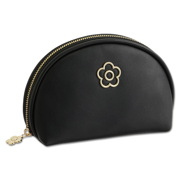 アウトラインメタルデイジー ラウンドポーチ（ブラック）