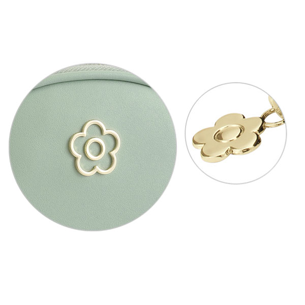 アウトラインメタルデイジー ラウンドポーチ（ミント）