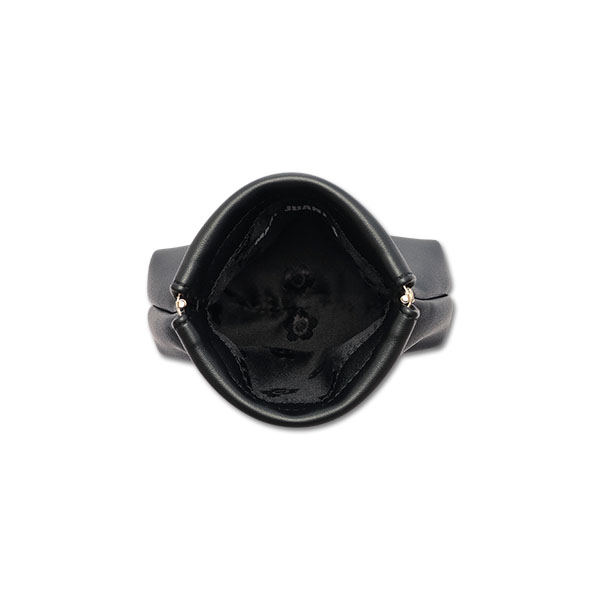 アウトラインメタルデイジー バネクチポーチ（ブラック）