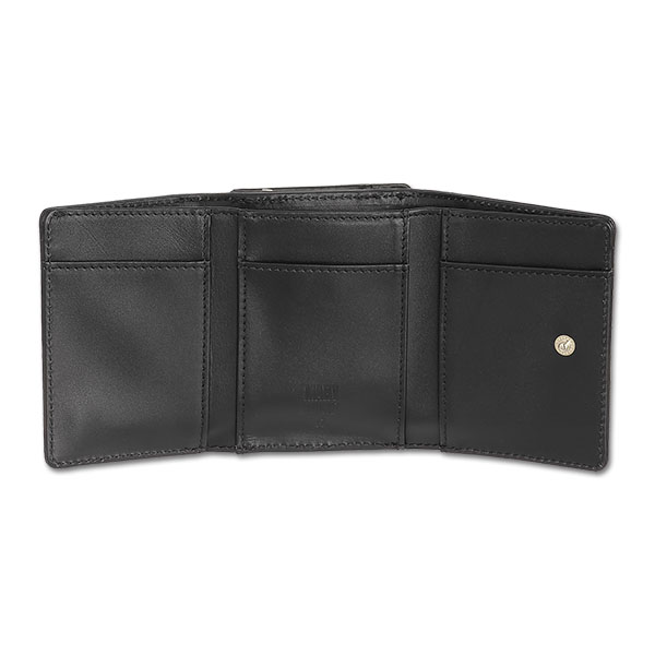 エンボスデイジーパール ガマ口ウォレット（ブラック）